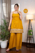 Mustard Buti Work Suit Set