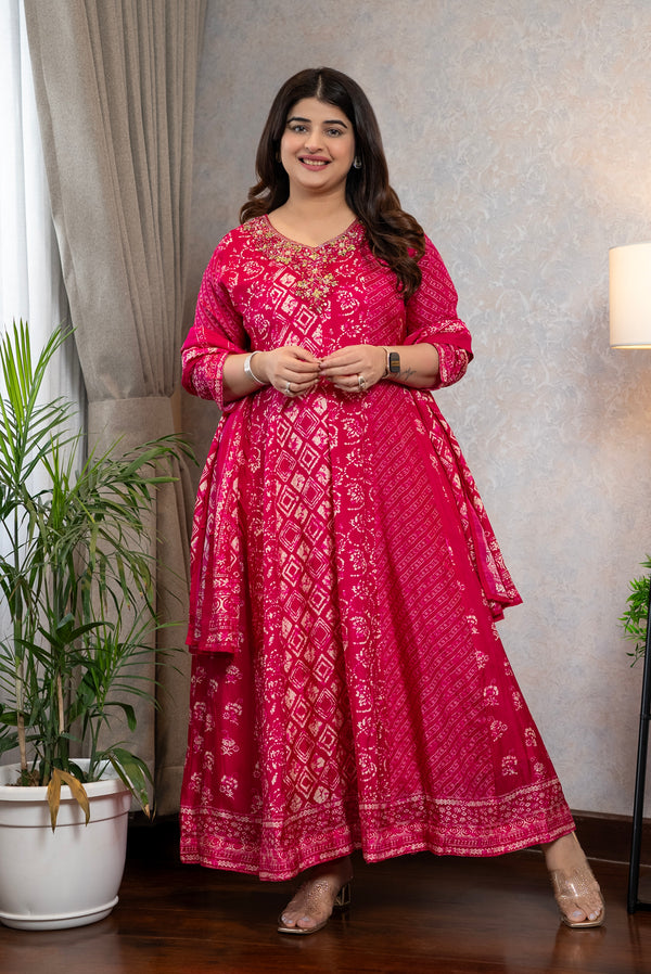 Dola Silk Anarkali Suit Set