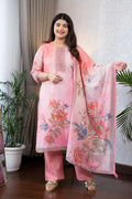 Blush Pink Floral Cotton Suit Set