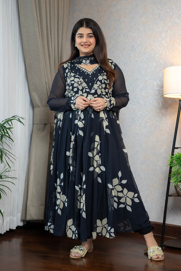 Floral Anarkali Suit Set
