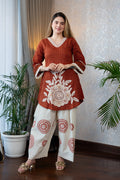 Rust Brown Crochet Co-ord Set