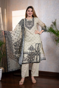 Black Pure Cotton Straight Suit Set