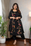 Handwork Mul Chanderi Kurta Set