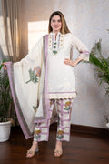 Mauve Pure Cotton Suit Set