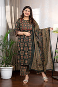 Green Pure Cotton Suit Set