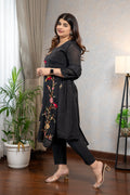 Handwork Mul Chanderi Kurta Set