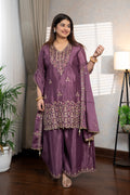 Mauve Sequin Kurta Set