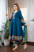 Blue Anarkali Suit Set