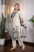 Black Pure Cotton Straight Suit Set