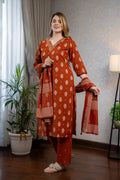Rust Cottton Kurta Set