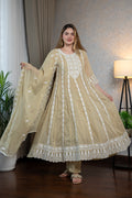Beige Mul Cotton Kurta Set