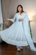 Sky Mul Cotton Kurta Set