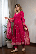 Fuchsia Anarkali Suit Set
