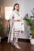 Mauve Pure Cotton Suit Set