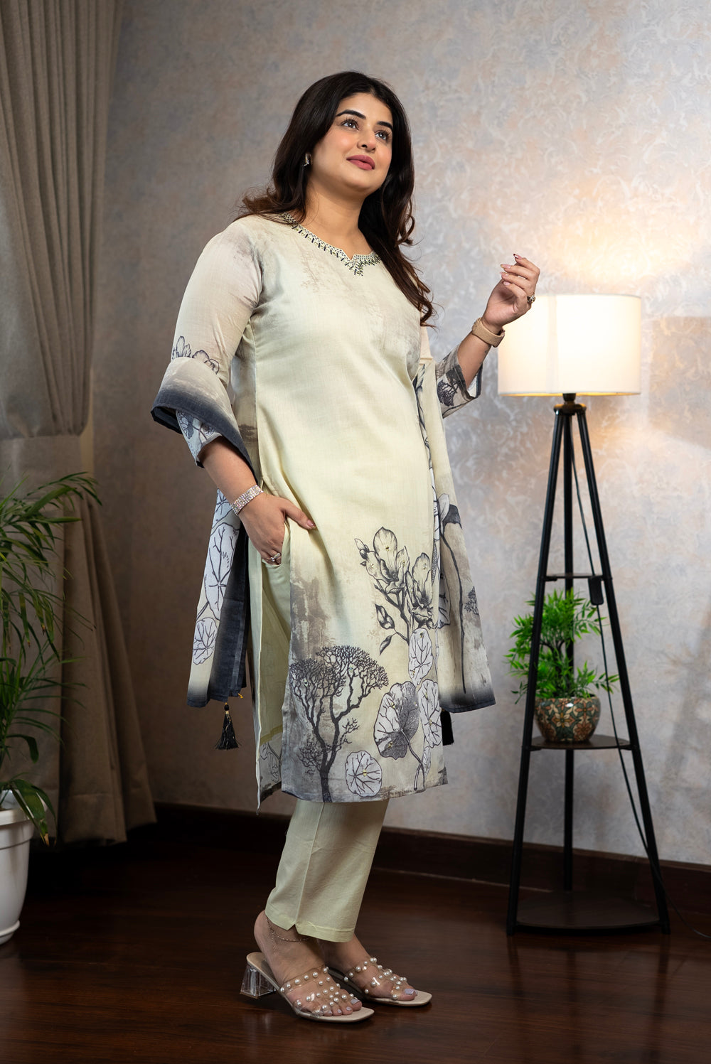 Ivory Cotton Kurta Set