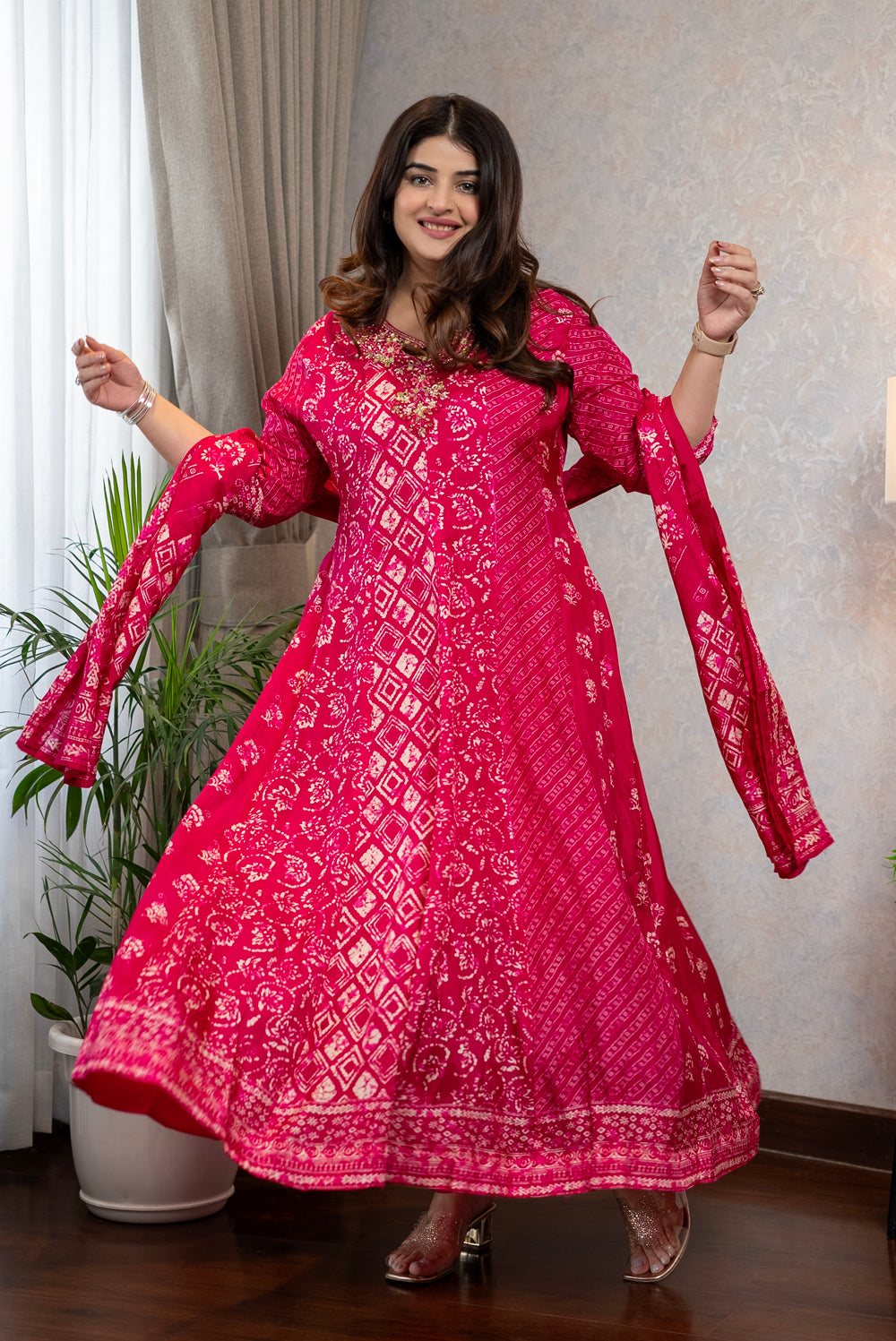 Dola Silk Anarkali Suit Set