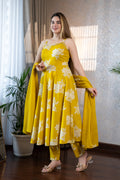 Yellow Anarkali Suit Set