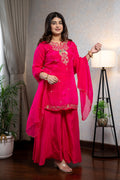 Hot Pink Sharara Set