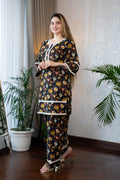 Black Floral Printed Co-ord Set
