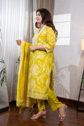 Lime Green Muslin Suit Set