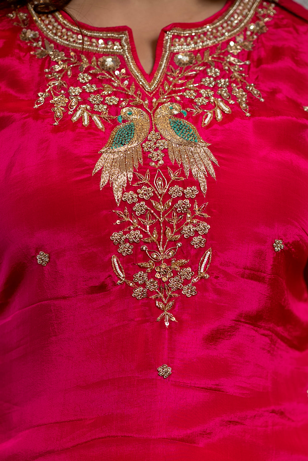 Hot Pink Sharara Set