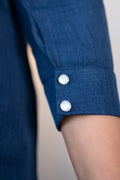 Navy Cotton Linen Co-ord Set
