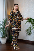 Black Floral Printed Co-ord Set