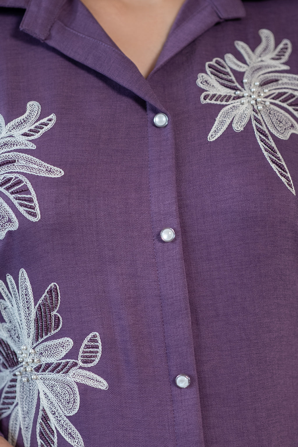 Purple Cotton Linen Co-ord Set