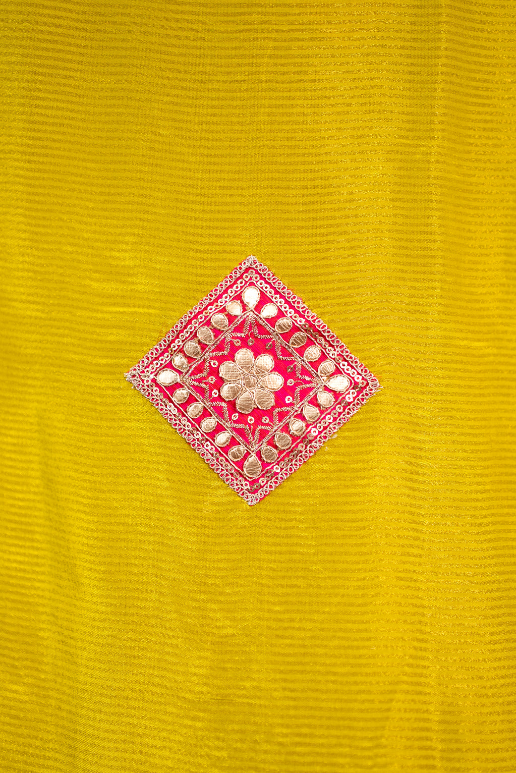 Yellow Silk Embroidered Suit Set