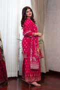 Red Crepe Sharara Set