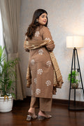 Mocha Motif Kurta Set