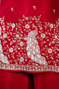 Red Embroidered Sharara Suit Set