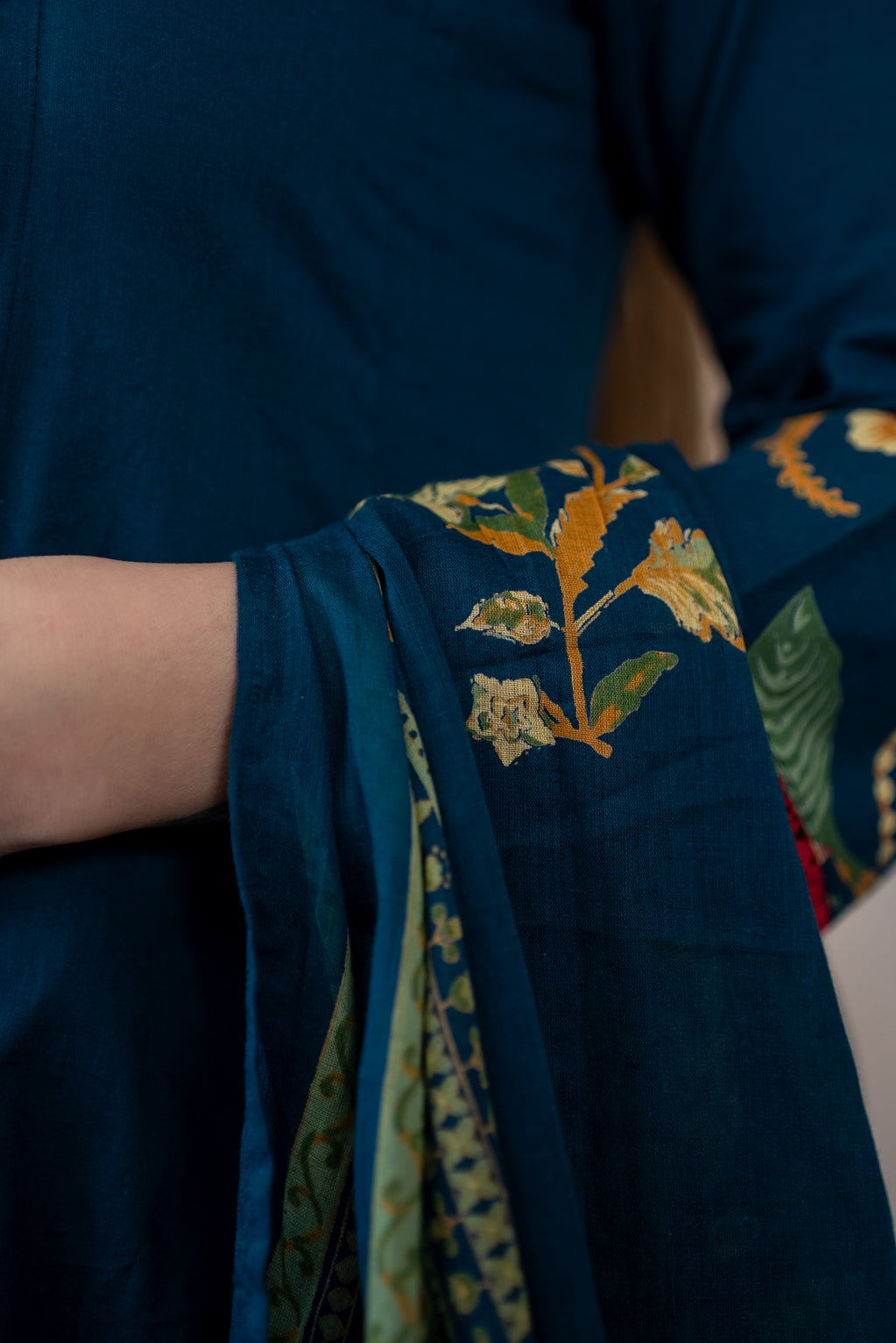 Blue Anarkali Suit Set