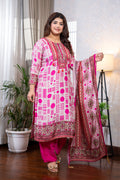 Pink Muslin Suit Set