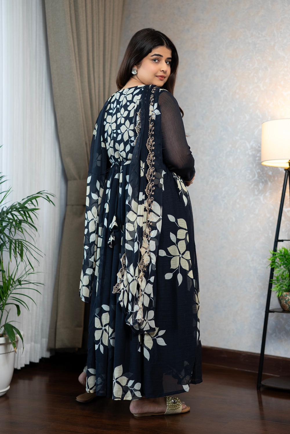 Floral Anarkali Suit Set