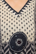 Black & Beige Zigzag Suit Set