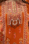 Orange Crepe Sharara Set