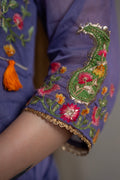 Purple Chanderi Kurta Set