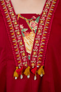 Red Anarkali Suit Set