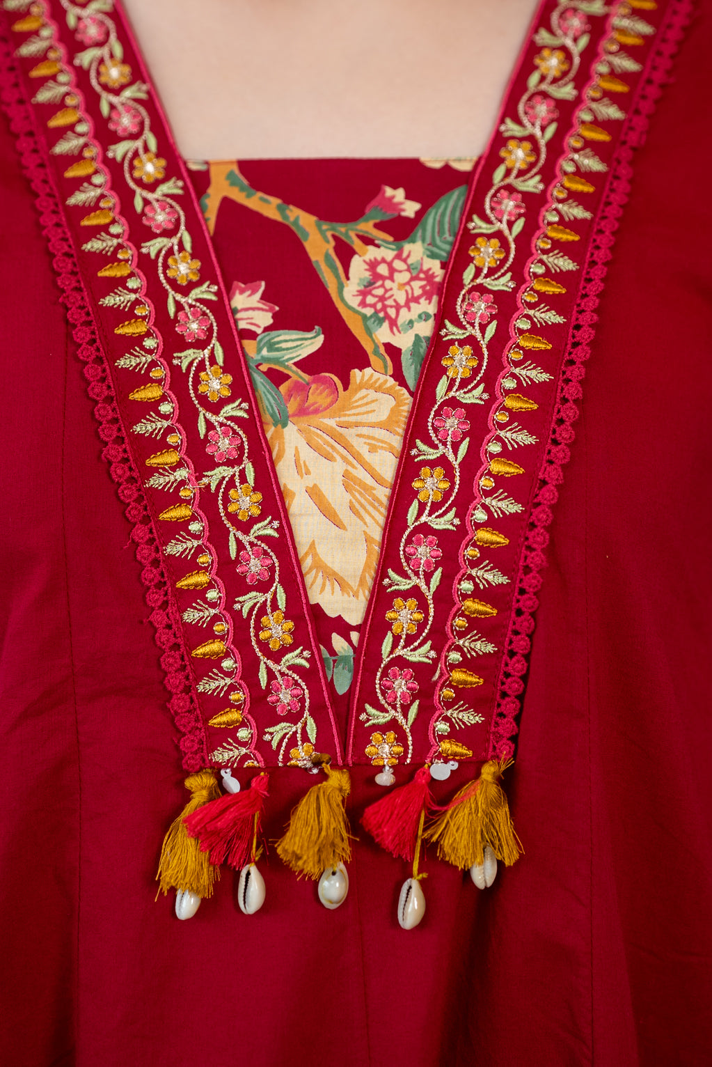 Red Anarkali Suit Set