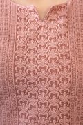 Dusty Rose Lucknowi Embroidery Suit Set