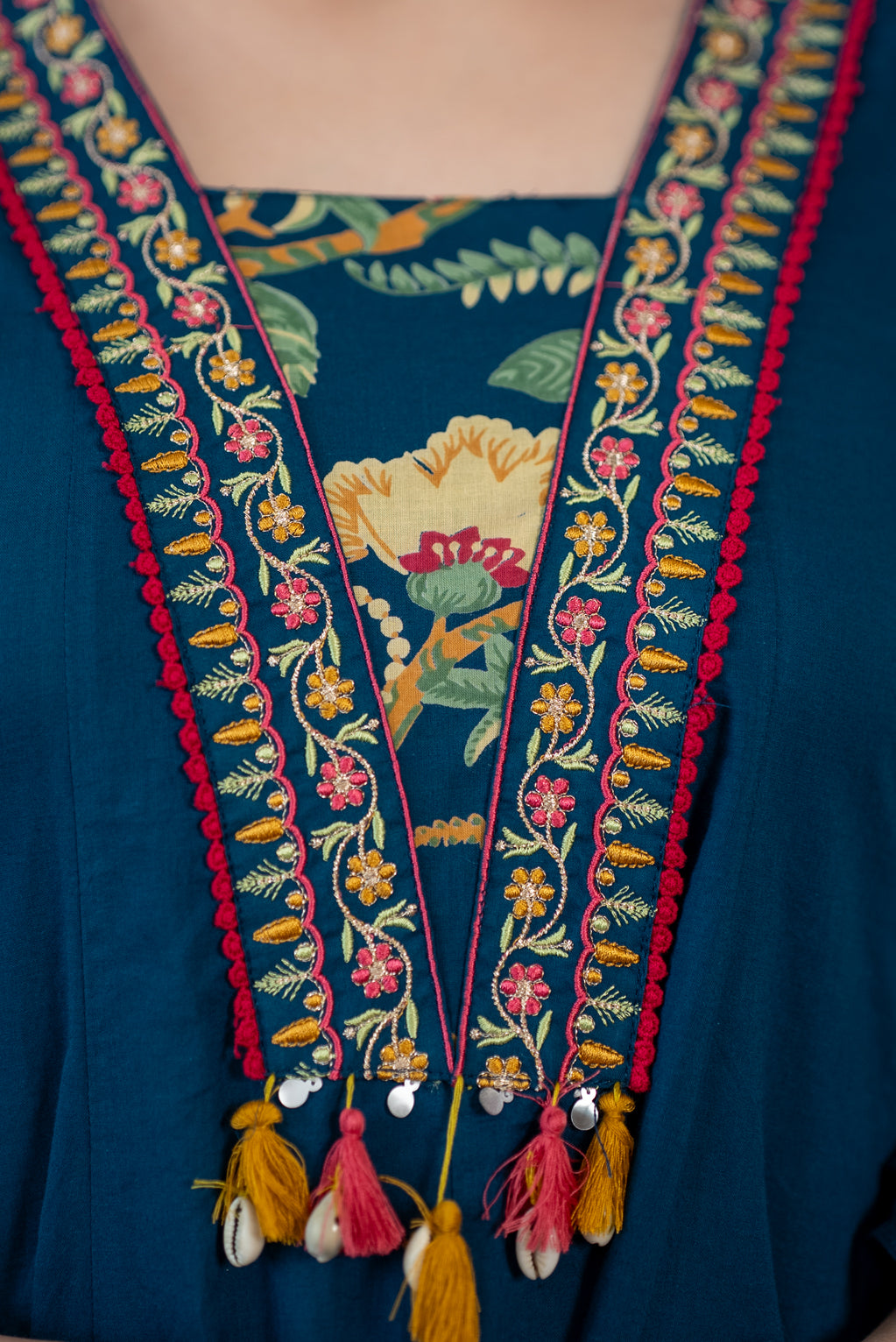 Blue Anarkali Suit Set
