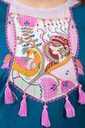 Teal Madhubani Art Kurta Set