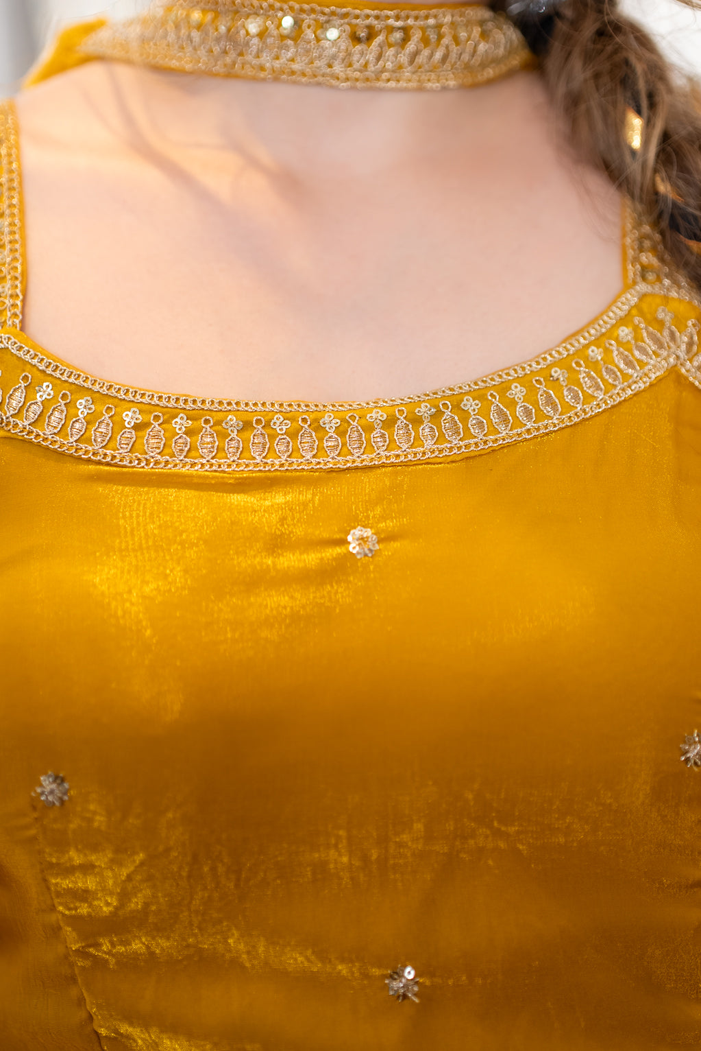 Mustard Buti Work Suit Set