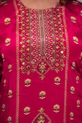 Red Crepe Sharara Set
