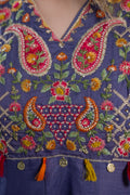 Purple Chanderi Kurta Set
